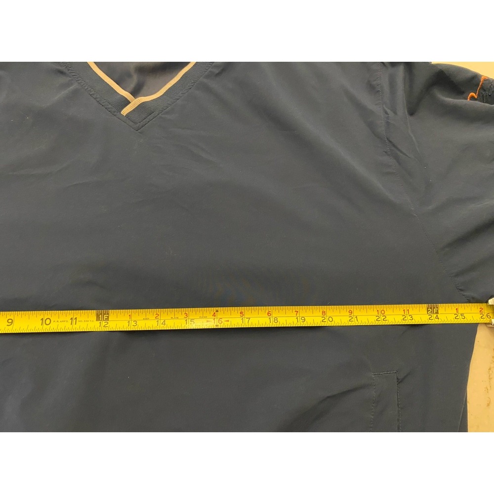 Vtg Cabelas Windcrest Mens Large Pullover Windbreaker Jacket V Neck Navy - Picture 5 of 8